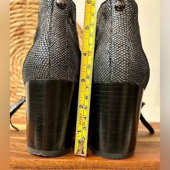 Donald J. Pliner Edyn Metallic Block Heel Ankle Boots - Picture 11 of 15